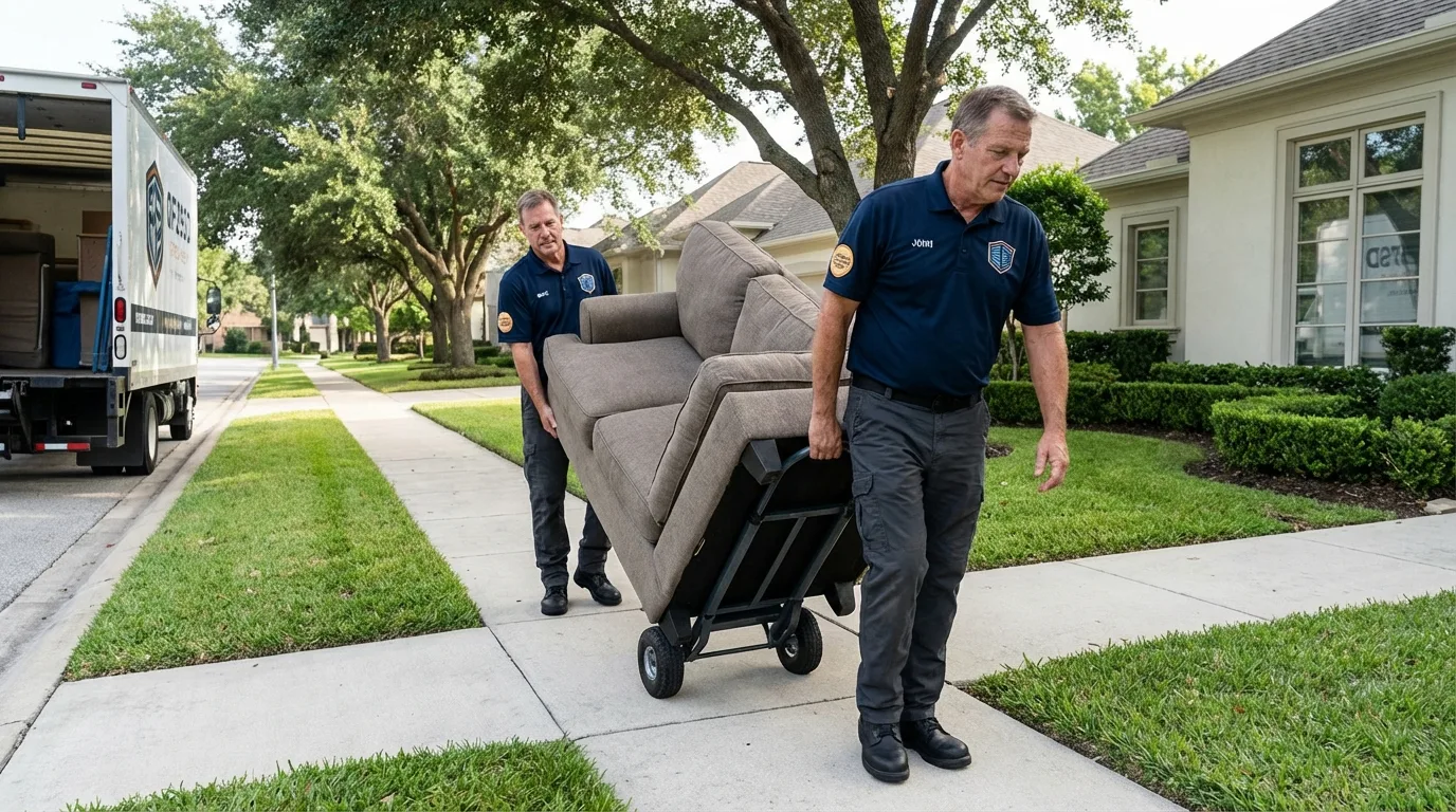Local residential moving crew loading furniture in Center Harbor, NH